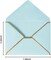50-Pack A7 Light Blue Envelopes – 5" x 7" Self-Adhesive V-Flap Envelopes with Gold Border, Perfect for Office Use, Greeting Cards, Weddings, Graduations, Baby Showers, Parties, and Invitations